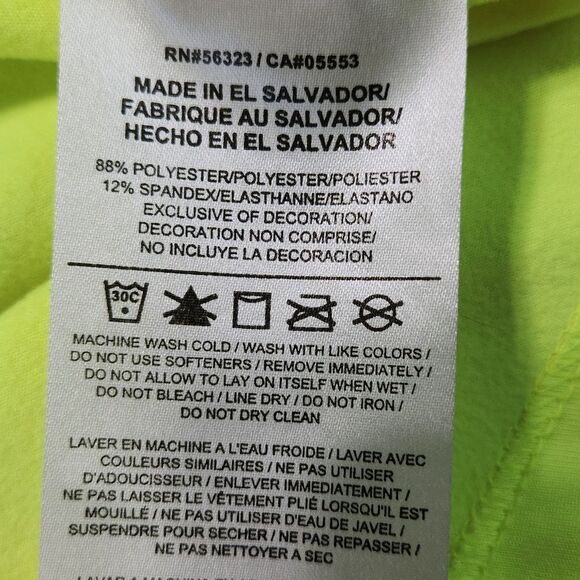 💜Nike Neon Yellow Fleece Lined Athletic Long Sleeve Top Medium - Picture 8 of 9